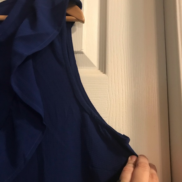 Michel Studio Dark blue one sleeve blouse - Picture 3 of 12